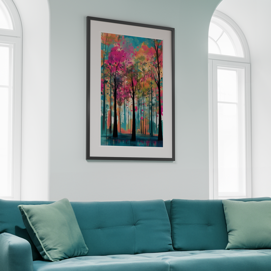 ABSTRACT FOREST **UNFRAMED POSTER**