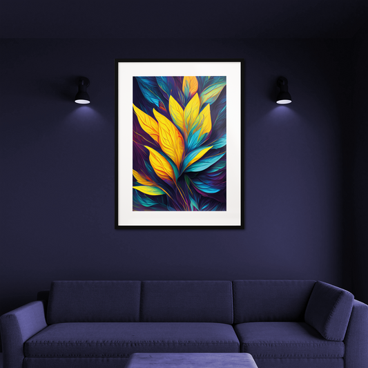 LEAVES IN ABSTRACT **UNFRAMED POSTER**