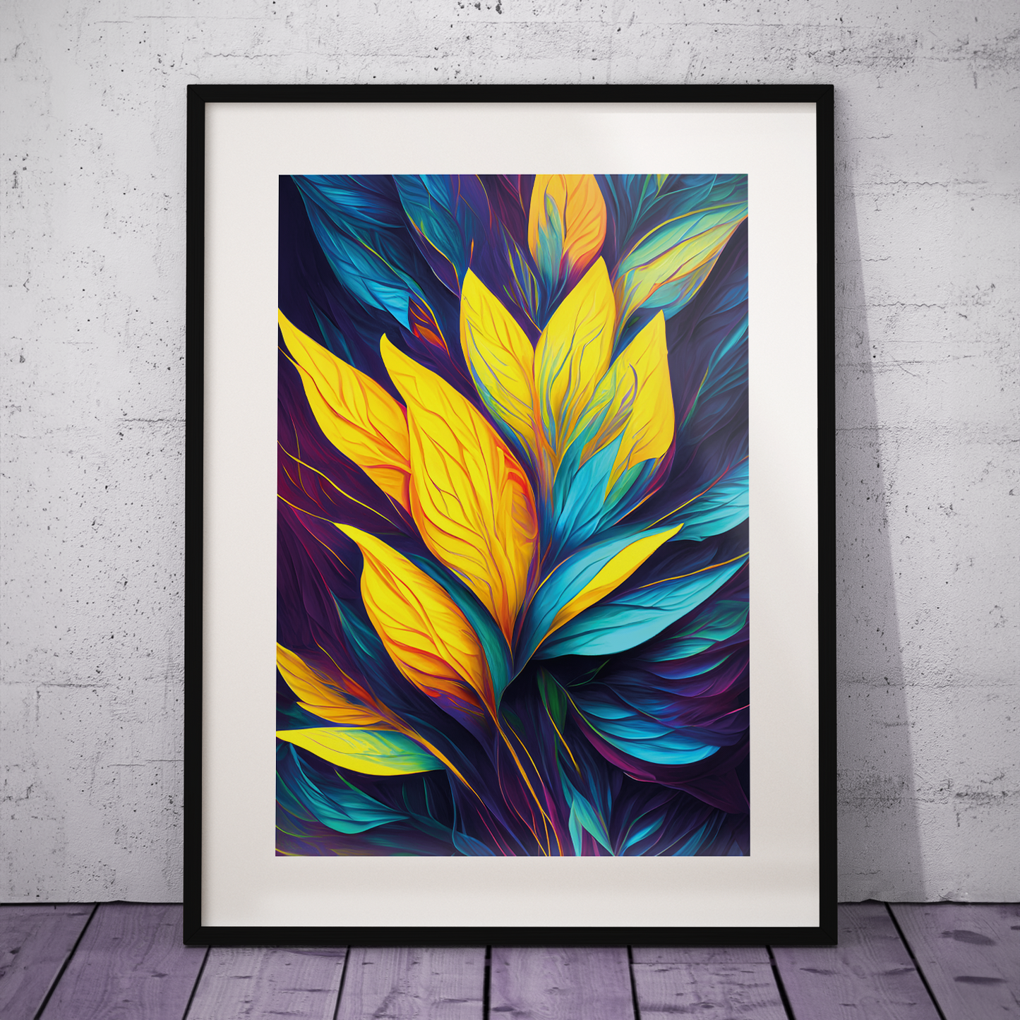 LEAVES IN ABSTRACT **UNFRAMED POSTER**