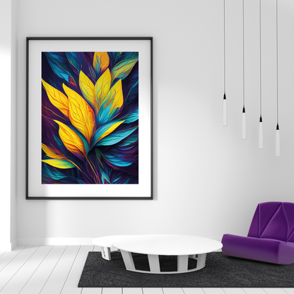 LEAVES IN ABSTRACT **UNFRAMED POSTER**