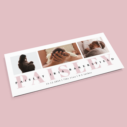 PAISLEY - Pack of 10 Birth Announcements