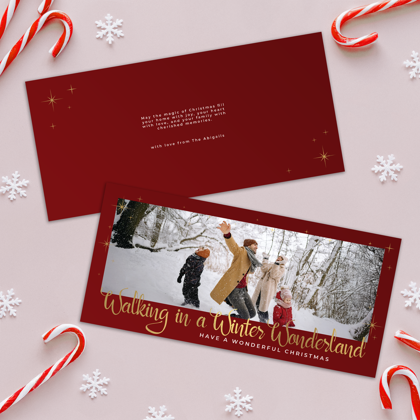 Winter Wonderland Pack of 10 Personalised Christmas Cards