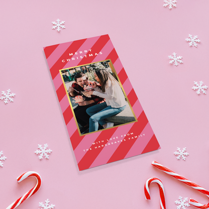 Diagonal Stripes Pack of 10 Christmas Cards
