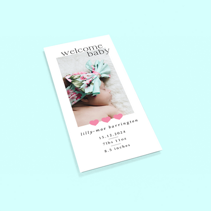 Lilly-Mae - Pack of 10 Birth Announcements