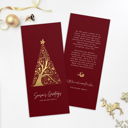 Abstract Christmas Tree Pack of 10 Christmas Cards