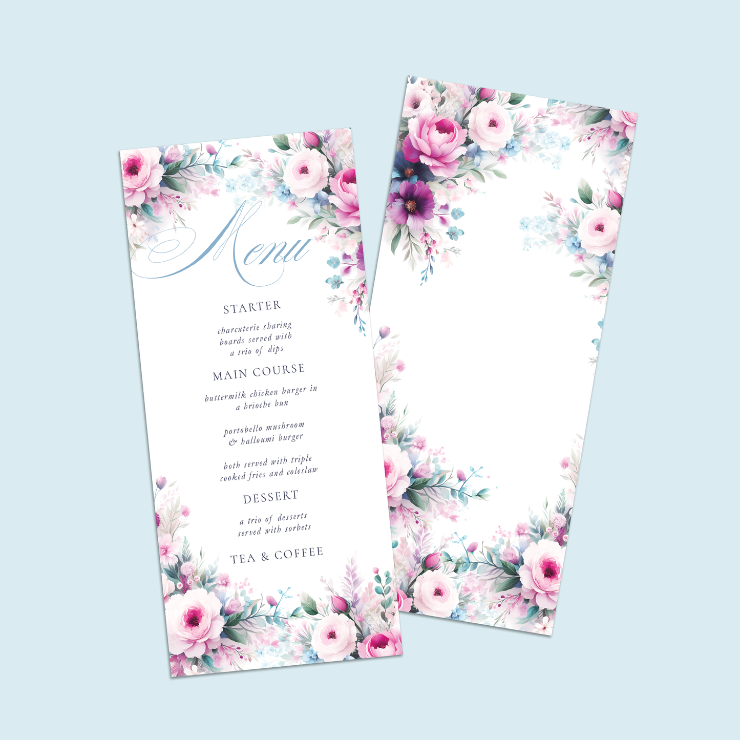Menu Cards - Pack of 10