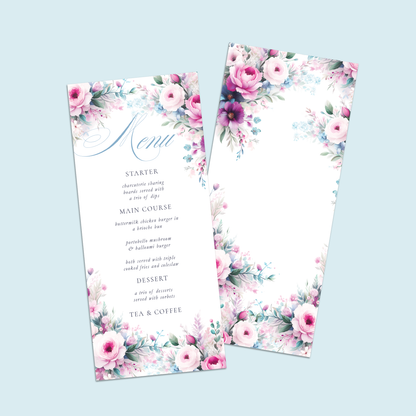 Menu Cards - Pack of 10