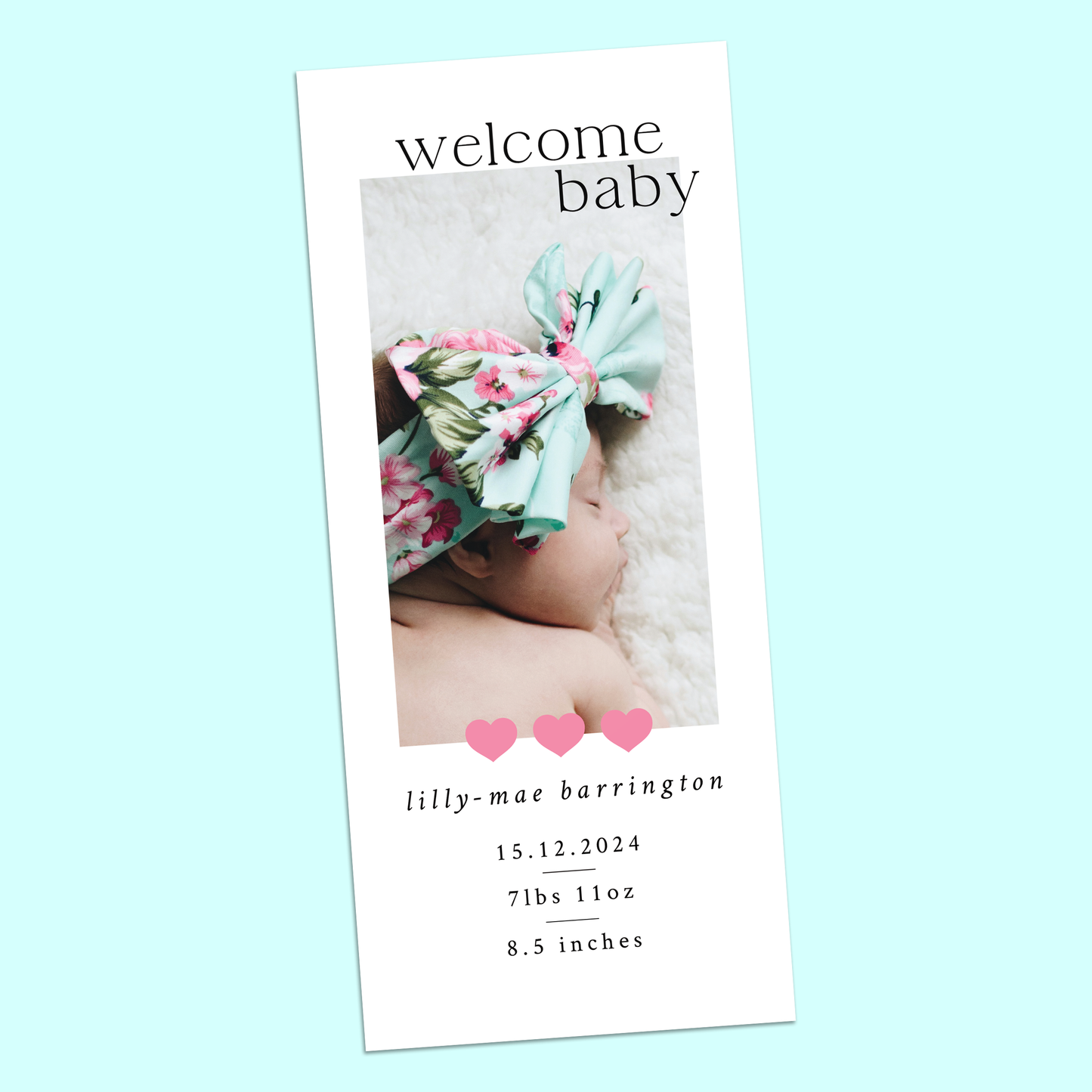 Lilly-Mae - Pack of 10 Birth Announcements
