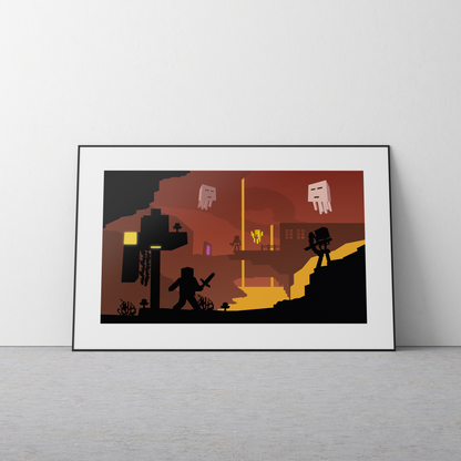 MC Nether **UNFRAMED POSTER**