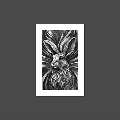 ABSTRACT RABBIT **UNFRAMED ART PRINT**
