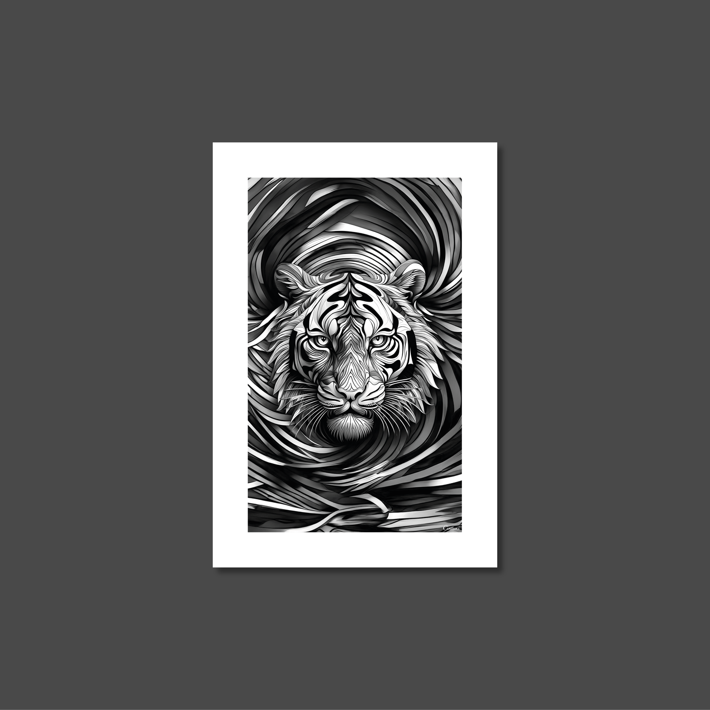 ABSTRACT TIGER **UNFRAMED ART PRINT**
