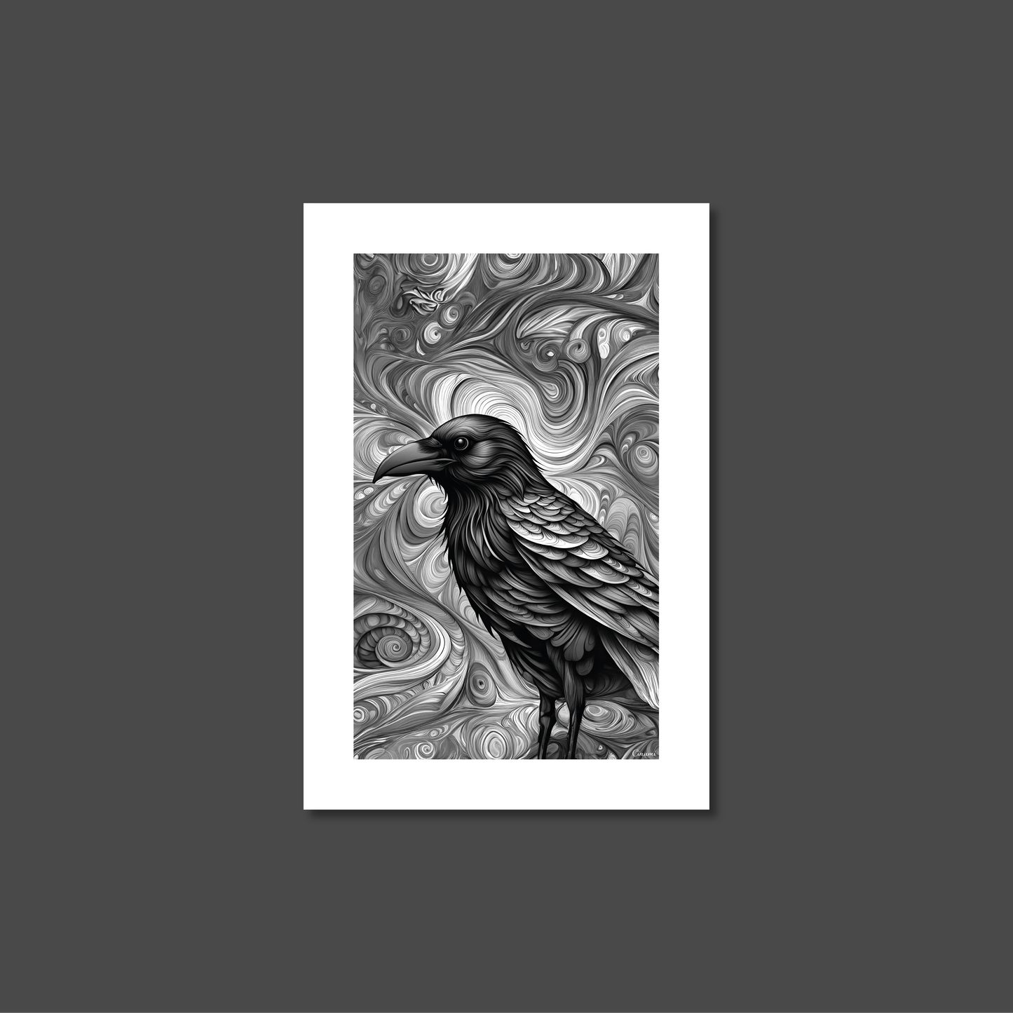 ABSTRACT CROW **UNFRAMED ART PRINT**