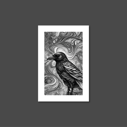 ABSTRACT CROW **UNFRAMED ART PRINT**