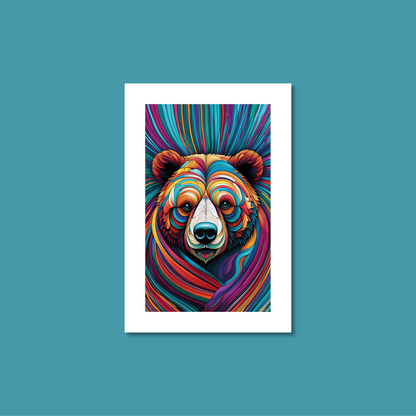 ABSTRACT BEAR **UNFRAMED ART PRINT**