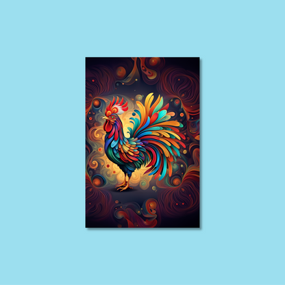 ABSTRACT COCKEREL **UNFRAMED ART PRINT**