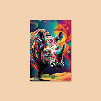 ABSTRACT RHINO **UNFRAMED ART PRINT**