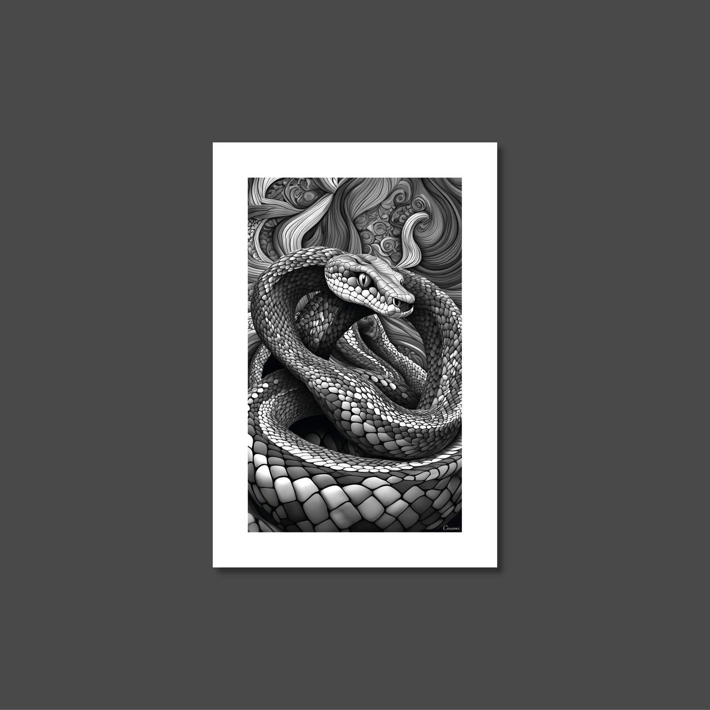 ABSTRACT COBRA **UNFRAMED ART PRINT**