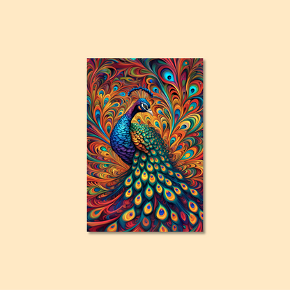 ABSTRACT PEACOCK **UNFRAMED ART PRINT**