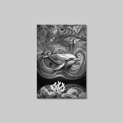 ABSTRACT DOLPHIN **UNFRAMED ART PRINT**