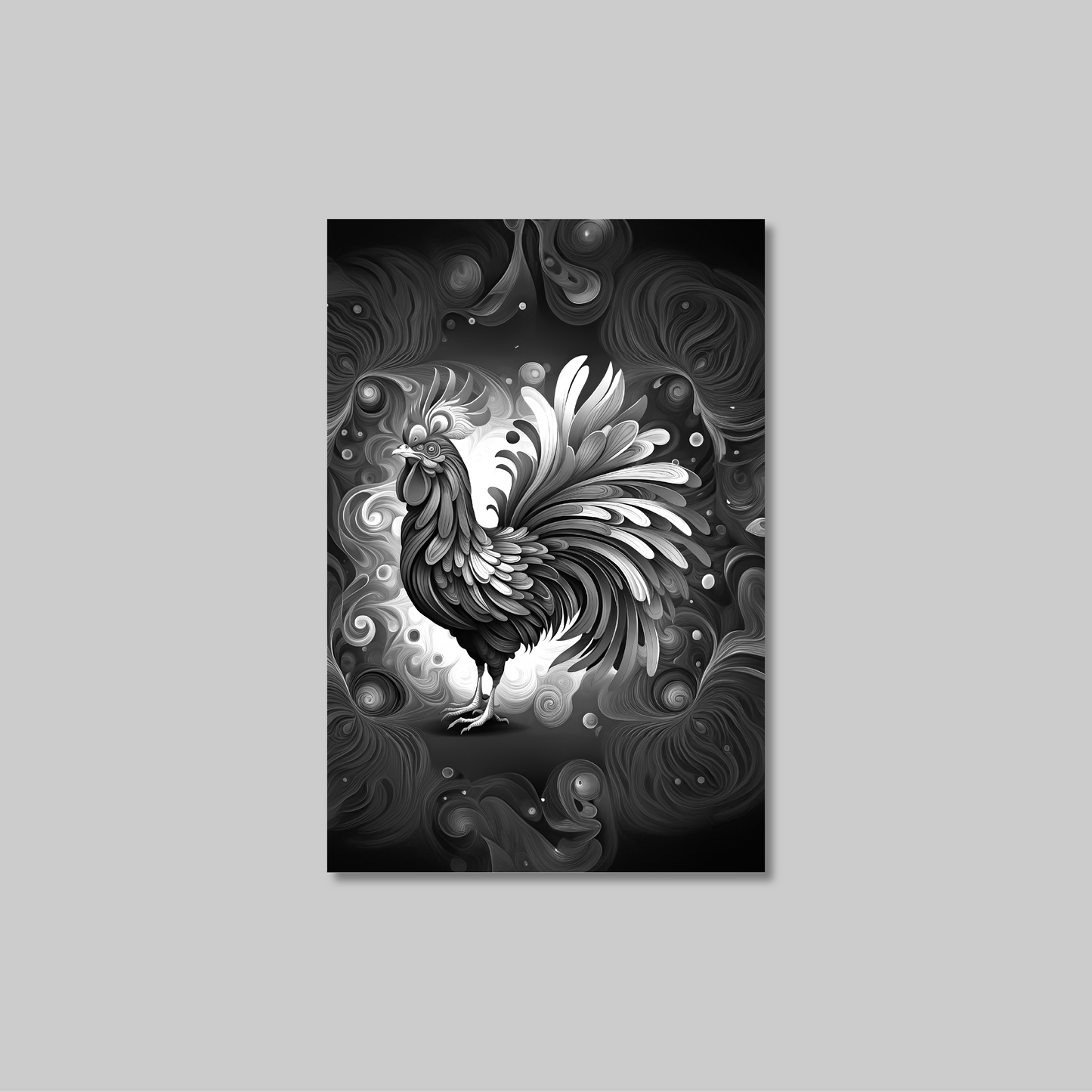 ABSTRACT COCKEREL **UNFRAMED ART PRINT**