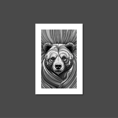 ABSTRACT BEAR **UNFRAMED ART PRINT**