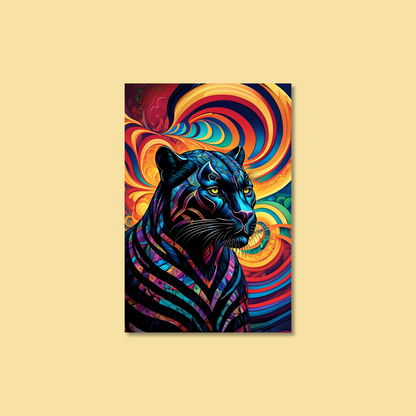 ABSTRACT BLACK PANTHER **UNFRAMED ART PRINT**