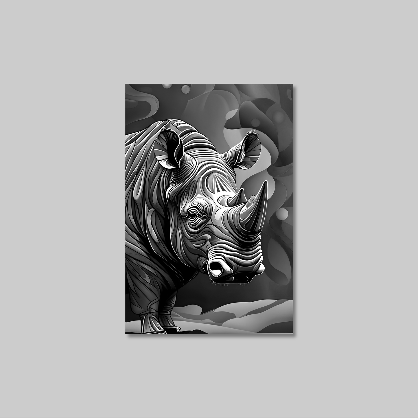 ABSTRACT RHINO **UNFRAMED ART PRINT**