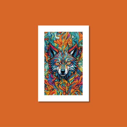 ABSTRACT WOLF **UNFRAMED ART PRINT**