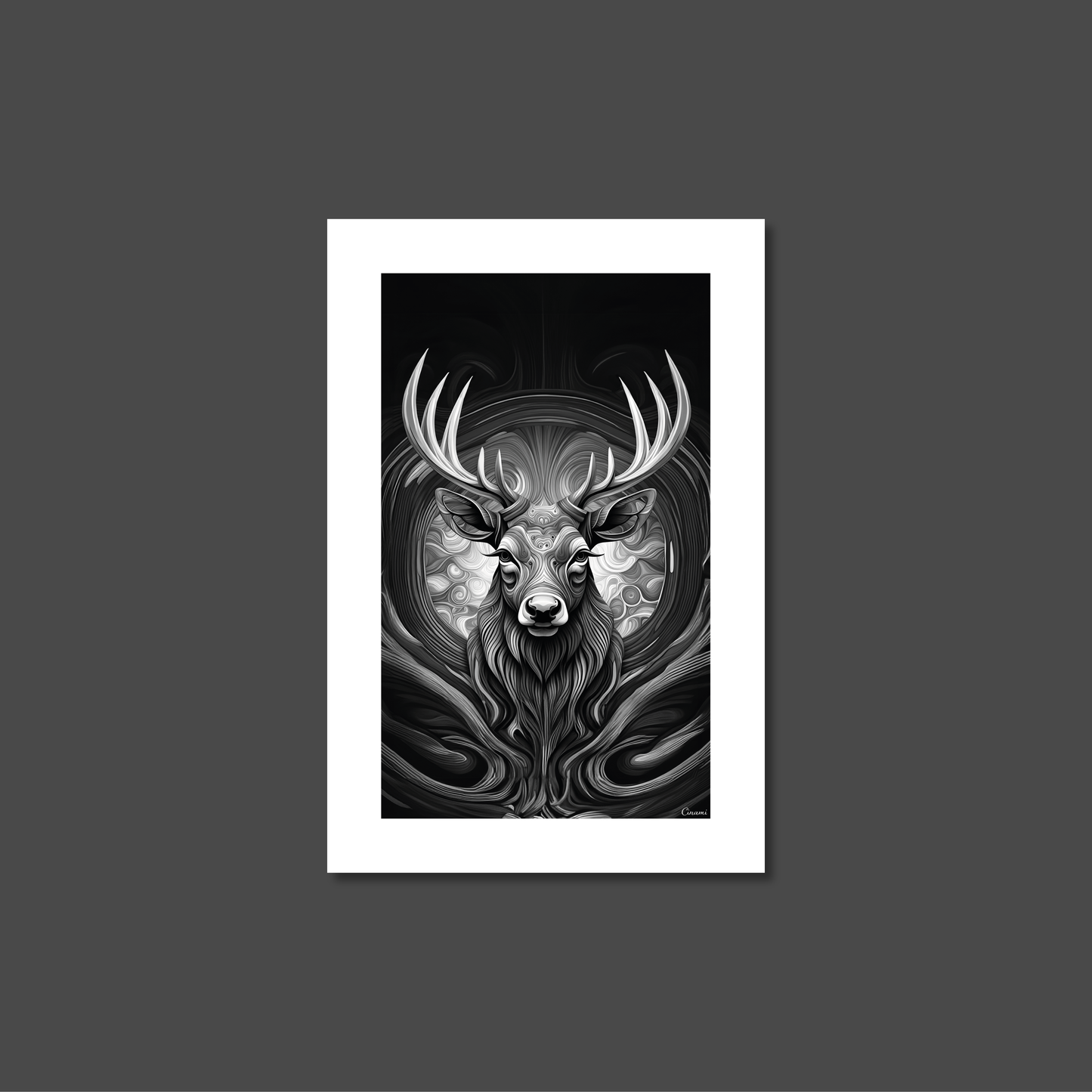 ABSTRACT STAG **UNFRAMED ART PRINT**