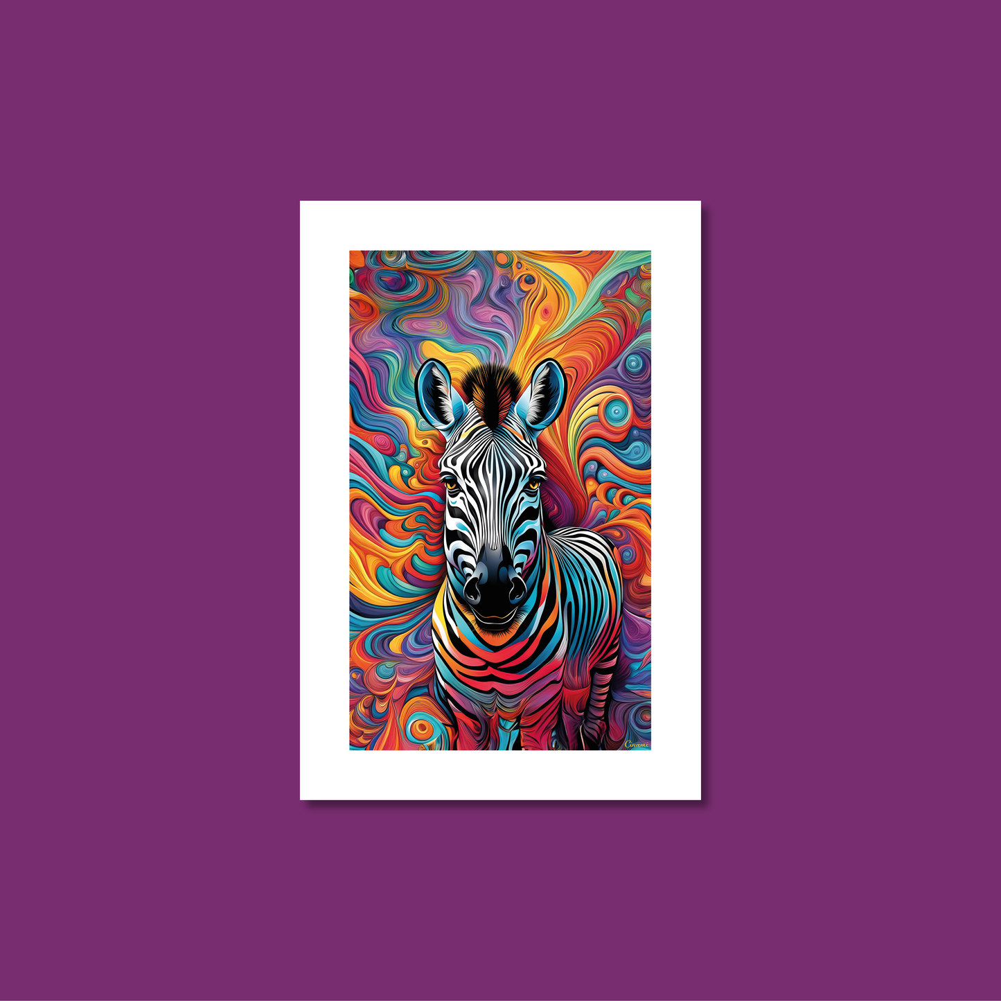 ABSTRACT ZEBRA **UNFRAMED ART PRINT**