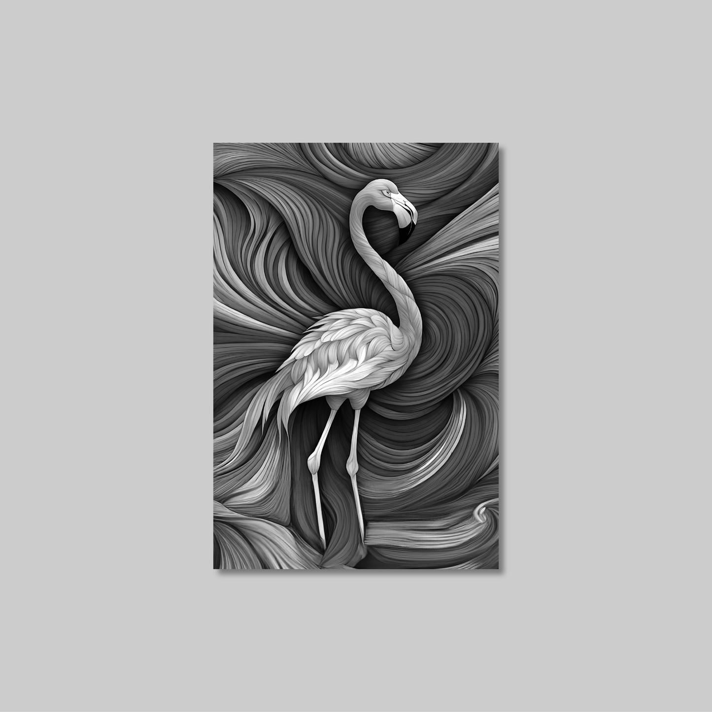ABSTRACT FLAMINGO **UNFRAMED ART PRINT**