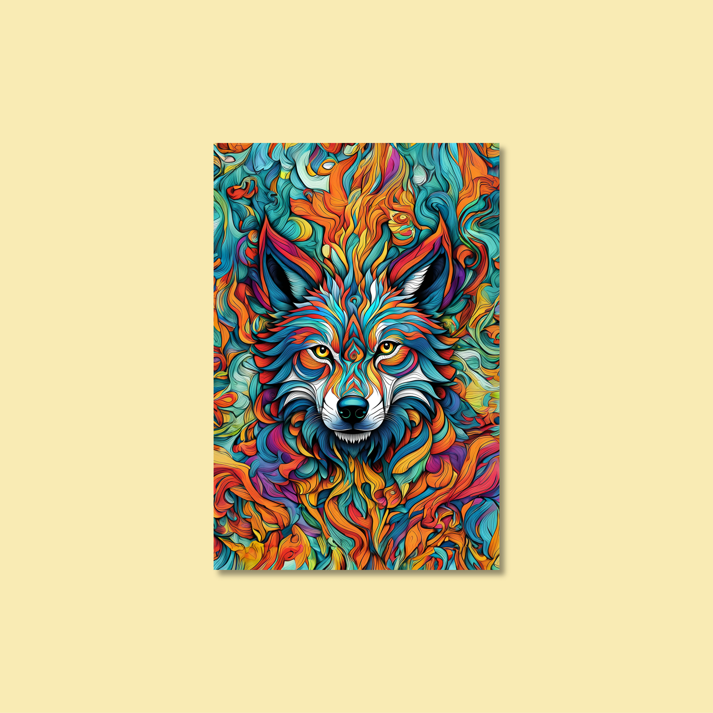 ABSTRACT WOLF **UNFRAMED ART PRINT**