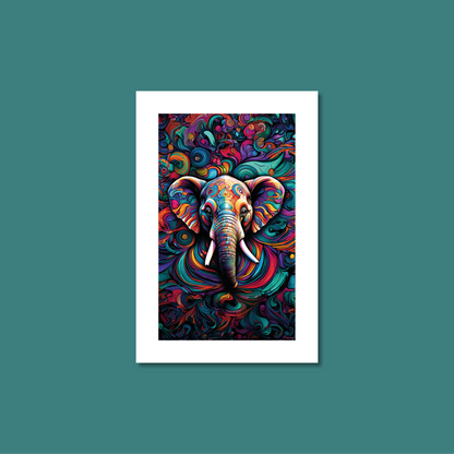ABSTRACT ELEPHANT **UNFRAMED ART PRINT**
