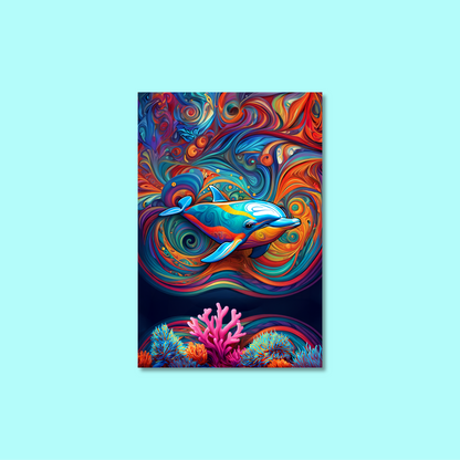 ABSTRACT DOLPHIN **UNFRAMED ART PRINT**