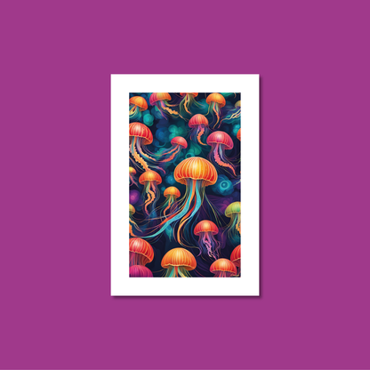 ABSTRACT JELLYFISH **UNFRAMED ART PRINT**