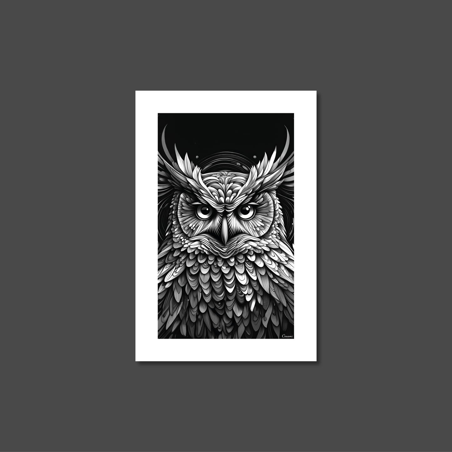 ABSTRACT OWL **UNFRAMED ART PRINT**