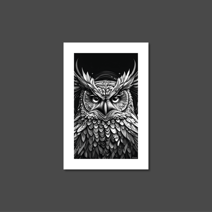 ABSTRACT OWL **UNFRAMED ART PRINT**