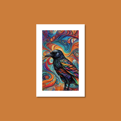 ABSTRACT CROW **UNFRAMED ART PRINT**
