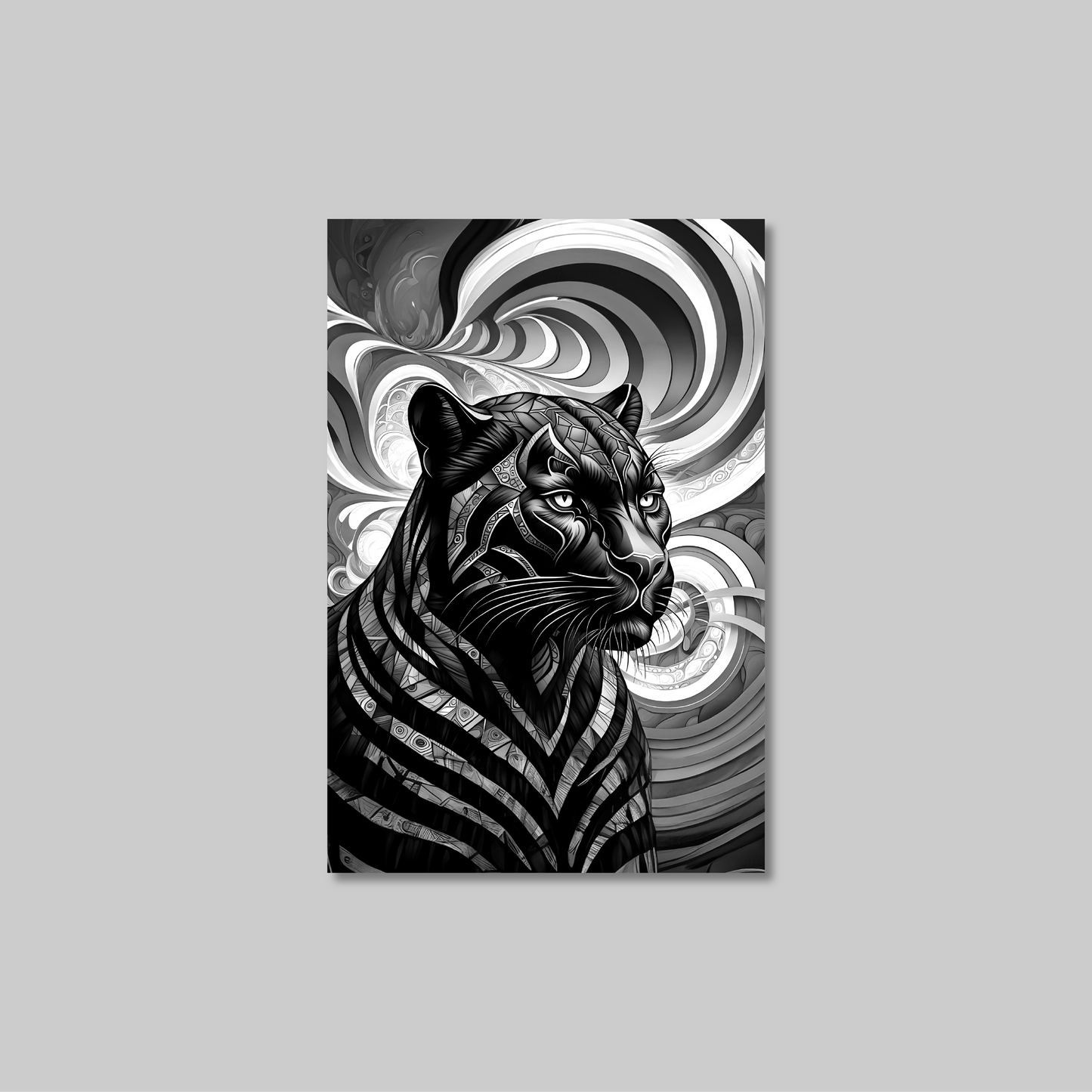 ABSTRACT BLACK PANTHER **UNFRAMED ART PRINT**