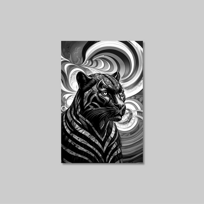 ABSTRACT BLACK PANTHER **UNFRAMED ART PRINT**