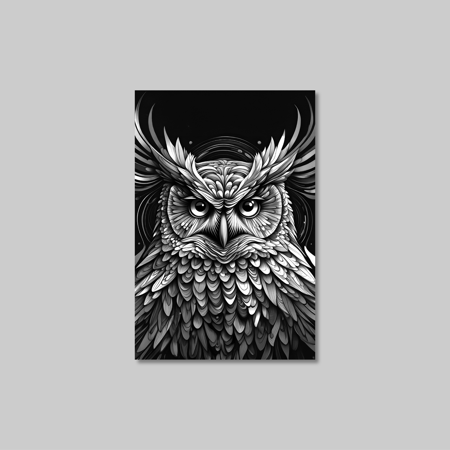 ABSTRACT OWL **UNFRAMED ART PRINT**