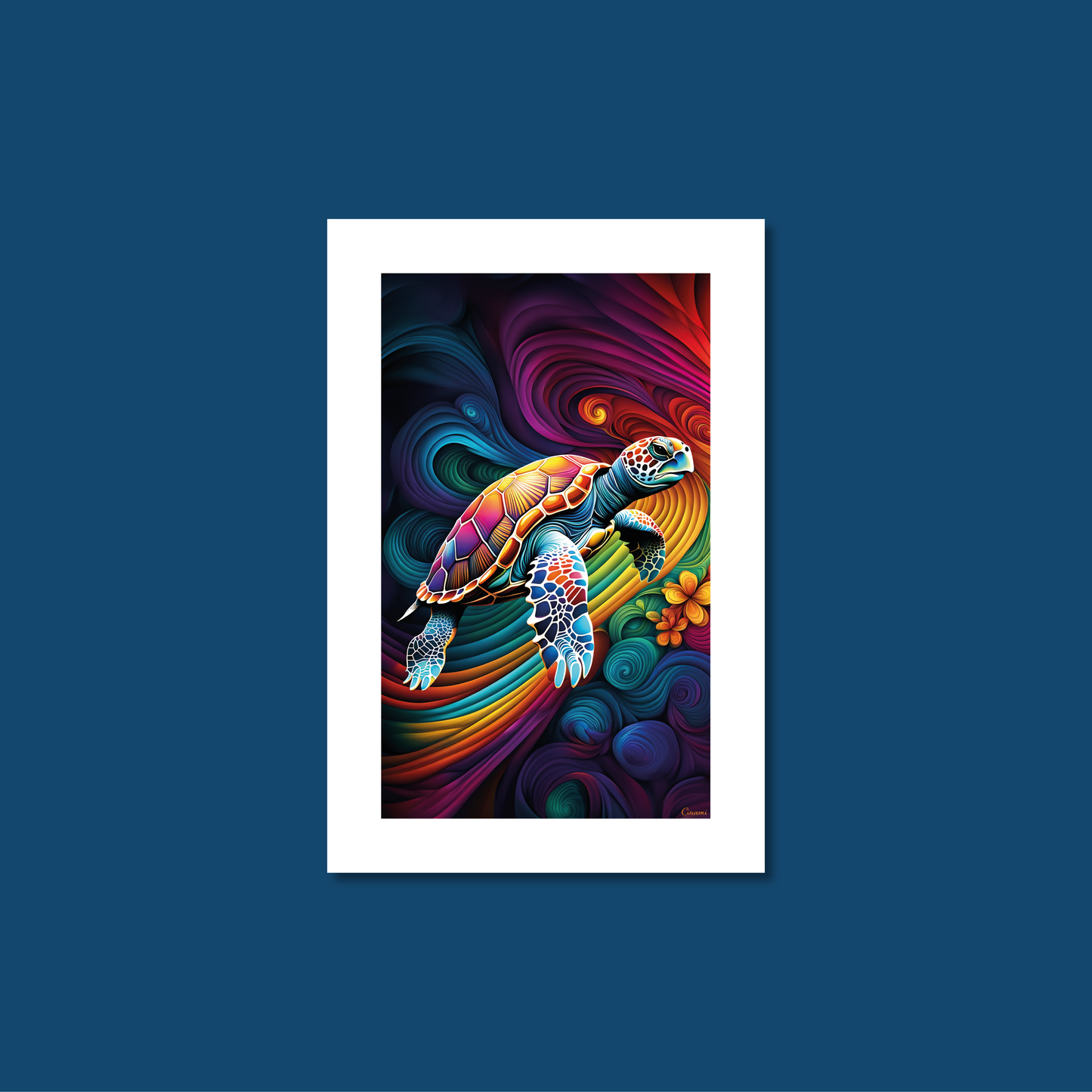 ABSTRACT TURTLE **UNFRAMED ART PRINT**