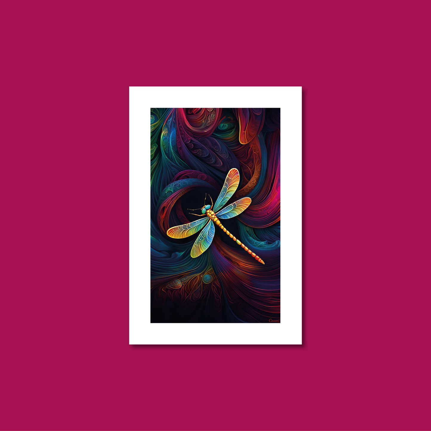 ABSTRACT DRAGONFLY **UNFRAMED ART PRINT**