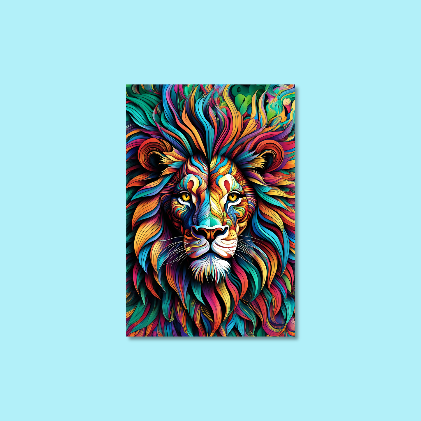 ABSTRACT LION **UNFRAMED ART PRINT**