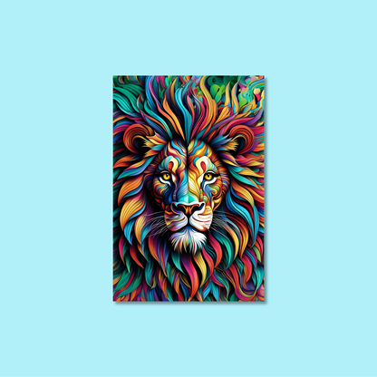 ABSTRACT LION **UNFRAMED ART PRINT**