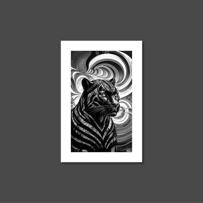ABSTRACT BLACK PANTHER **UNFRAMED ART PRINT**