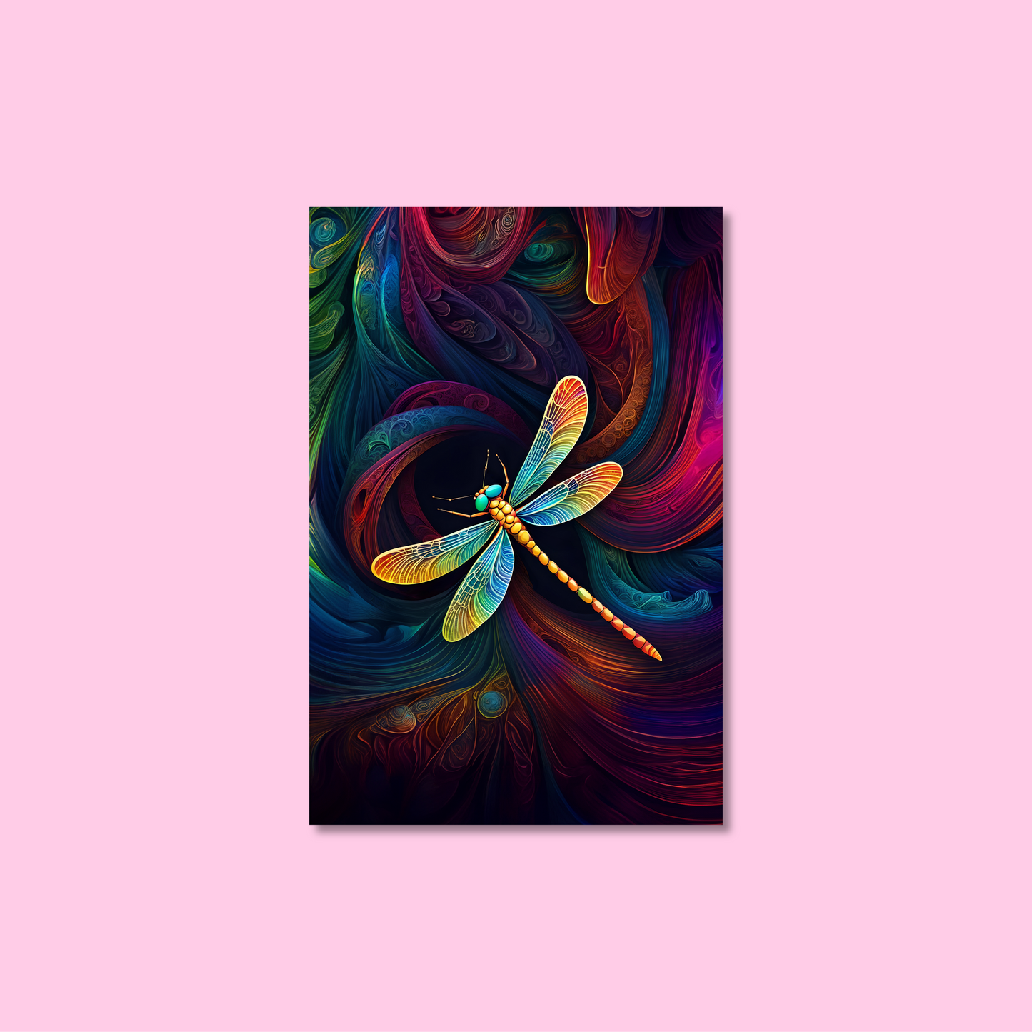 ABSTRACT DRAGONFLY **UNFRAMED ART PRINT**