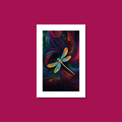 ABSTRACT DRAGONFLY **UNFRAMED ART PRINT**