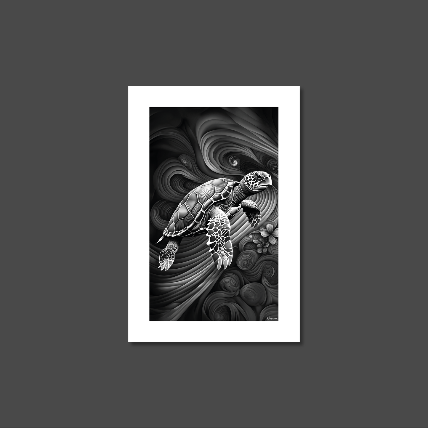 ABSTRACT TURTLE **UNFRAMED ART PRINT**