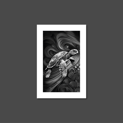 ABSTRACT TURTLE **UNFRAMED ART PRINT**